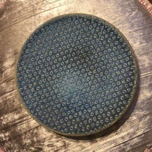 Blue Stoneware Salad Plate